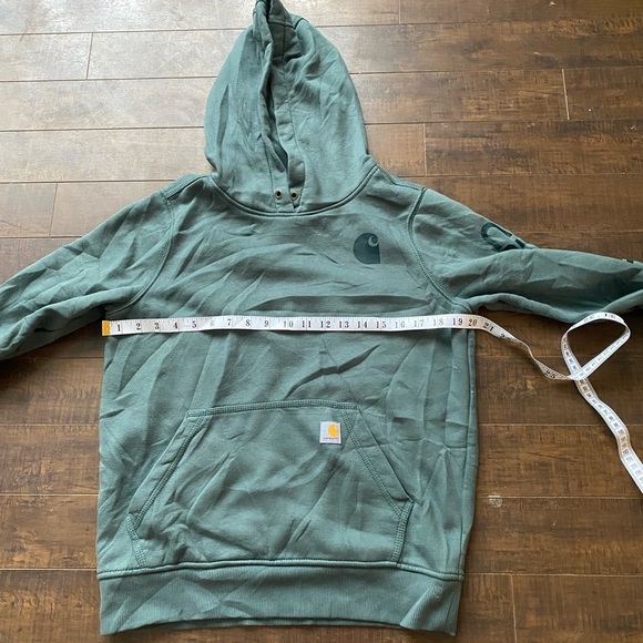 Carhartt  relaxed fit French Terry Green hoodie - Picture 4 of 14